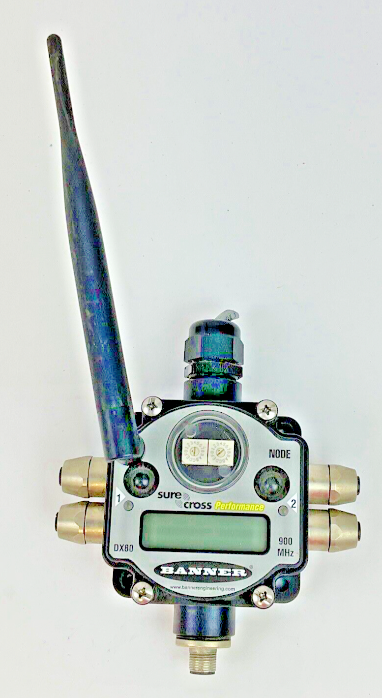 BANNER DX80N9X6S-P8 SURE CROSS PERFORMANCE 900MHZ NODE WITH ANTENNA0
