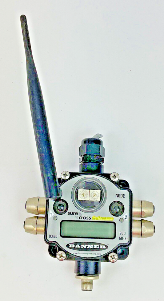 BANNER DX80N9X6S-P8 SURE CROSS PERFORMANCE 900MHZ NODE WITH ANTENNA0