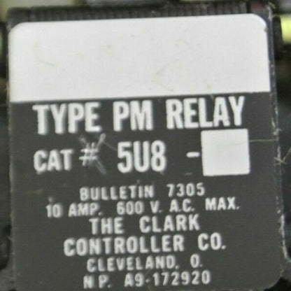 CLARK 5U8-76 / RELAY BUL. 7305 TYPE PM / 8 N.O. / 110-120V COIL / NEW SURPLUS1
