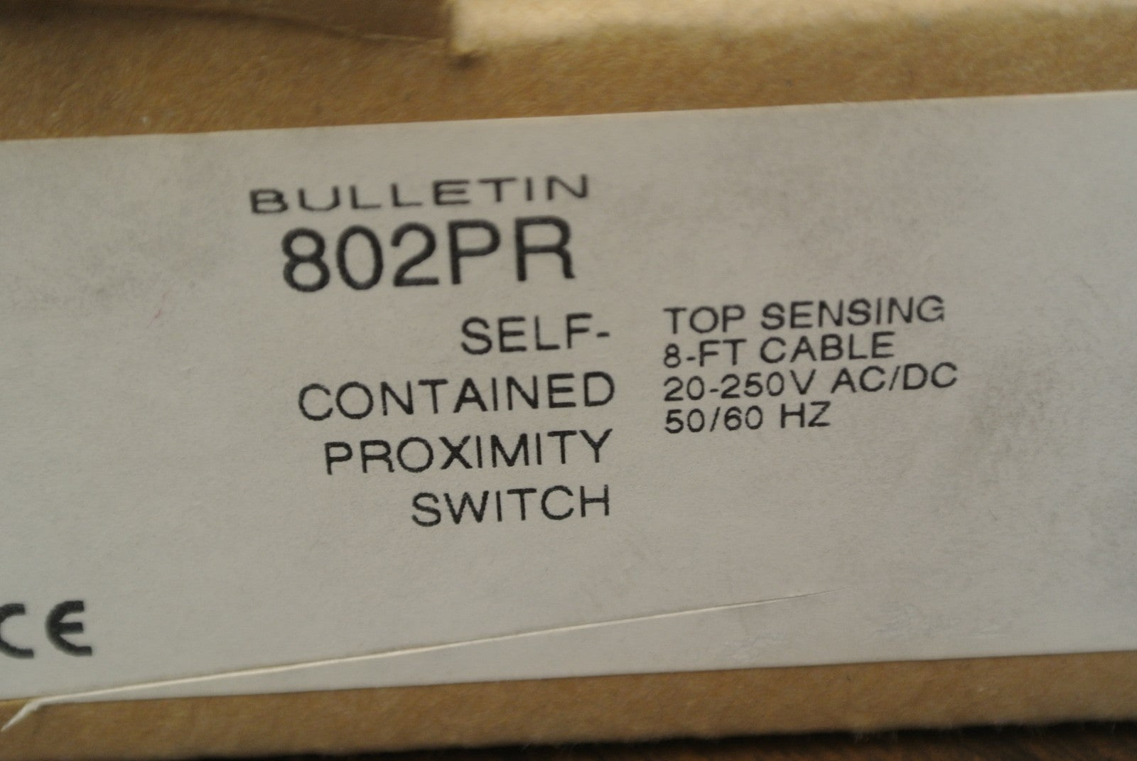 ALLEN-BRADLEY 802PR-LBAR1-08 SER.A PROXIMITY SWITCH 20-250VAC/DC / 8ft3
