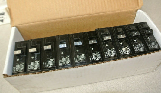 BOX of 10 / I-T-E B120 BOLT-ON CIRCUIT BREAKER 20A / 120/240VAC / 1-POLE0