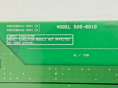 SIEMENS 505-6010 INPUT SIMULATOR MODULE2
