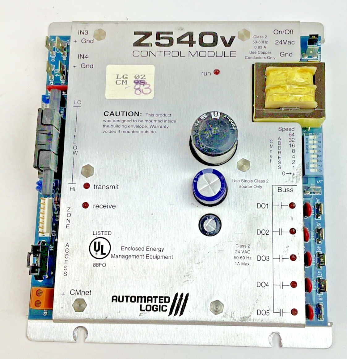 AUTOMATED LOGIC Z540V CONTROL MODULE 50-60HZ 24VAC0