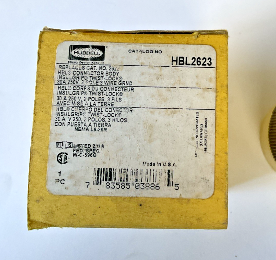 HUBBELL HBL2623 CONNECTOR BODY 30A 250V 2POLES 3WIRE1