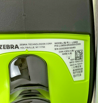ZEBRA LI3608-ER20003VZWW BARCODE SCANNER3