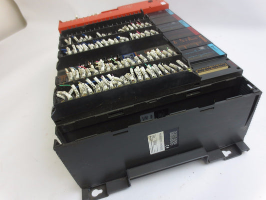 MITSUBISHI MELSEC A61P + AX41T (3) + AY51T (3) + AJ71PT32-S3 - PLC MODULES, BASE0