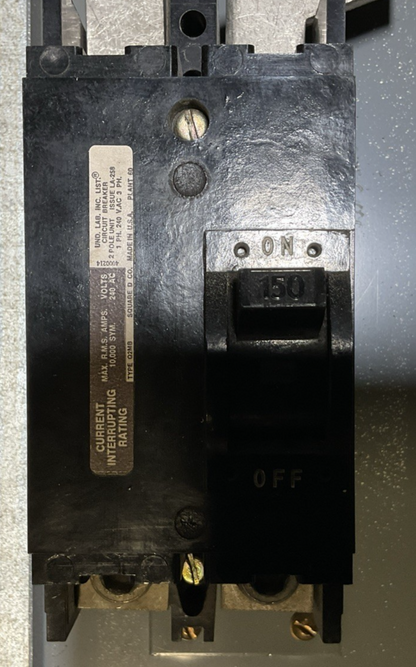 SQUARE D MSC50TS BREAKER PANELBOARD TYPE 1 SER E1 200A 120/240V 150AMP MAIN8