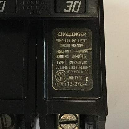 CHALLENGER C230 CIRCUIT BREAKER 120/240VAC ***LOTOF3***2