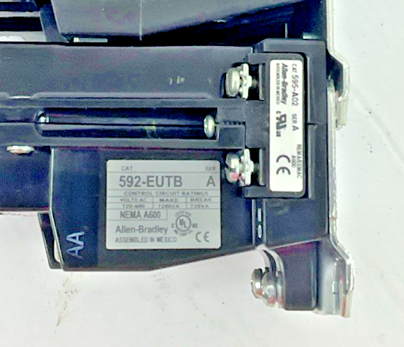 ALLEN BRADLEY 500F-BOD930 SER.C STARTER W/DB762DL COIL 592-EUTB, 595-A027