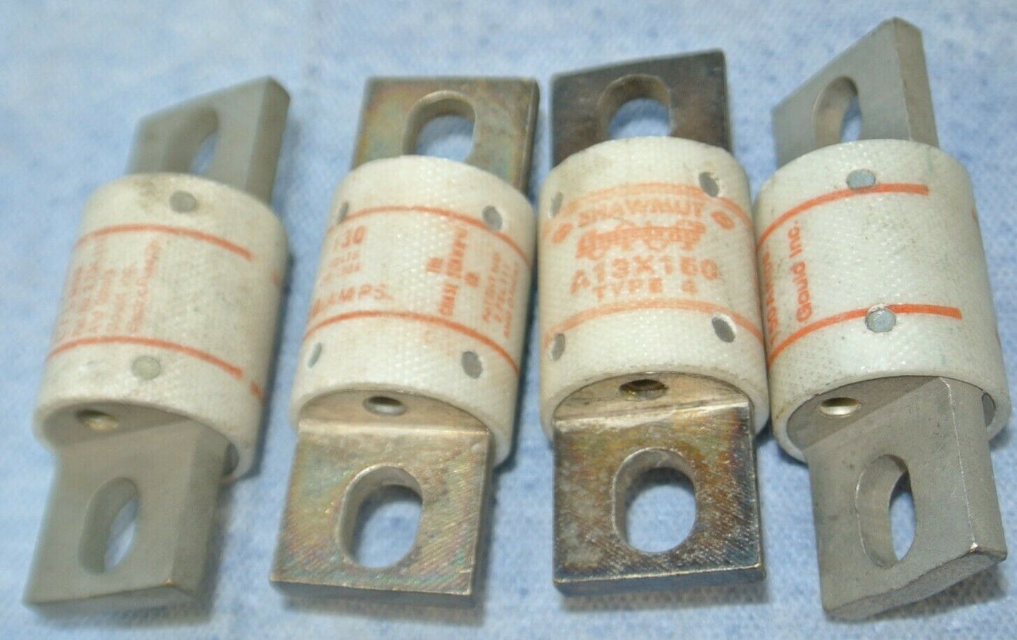 LOT of 4 / SHAWMUT A13X150 AMP-TRAP® BOLT-ON SEMICONDUCTOR FUSE / 150A / 130V0