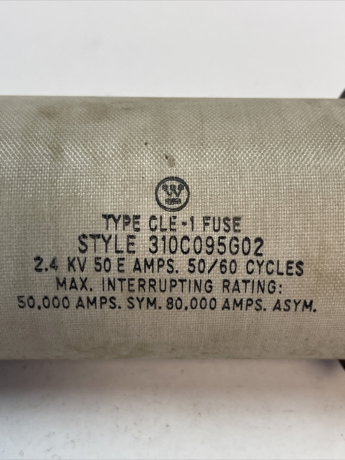 WESTINGHOUSE 310C095G02 TYPE CLE-1 FUSE 2.4KV 50E AMP 50/60CYCLES1