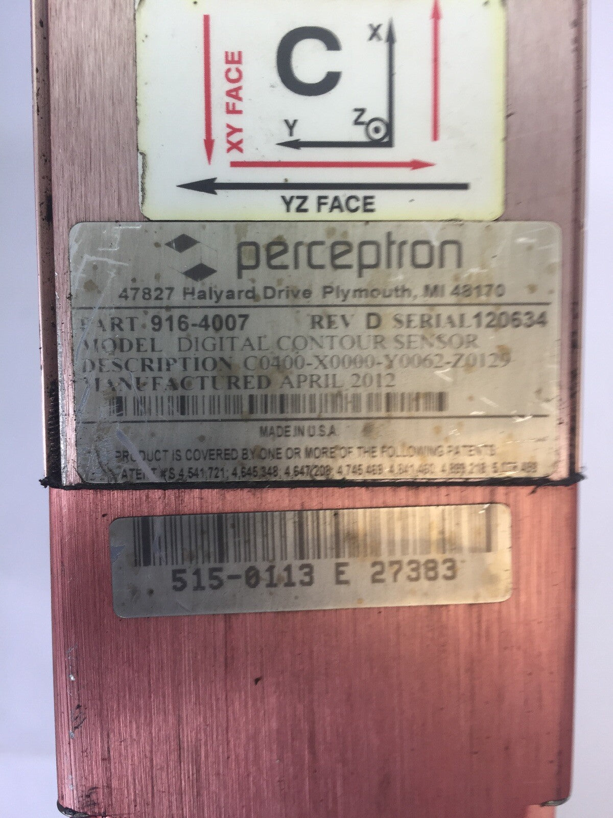 PERCEPTRON 916-4007 DIGITAL CONTOUR SENSOR REV D DIGITAL 3 TRICAM1