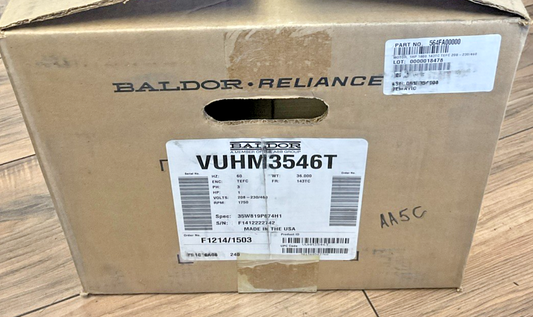 BALDOR VUHM3546T INDUSTRIAL MOTOR 1HP 60HZ 3PH 230/460V 1750RPM 3.38-3.12/1.560