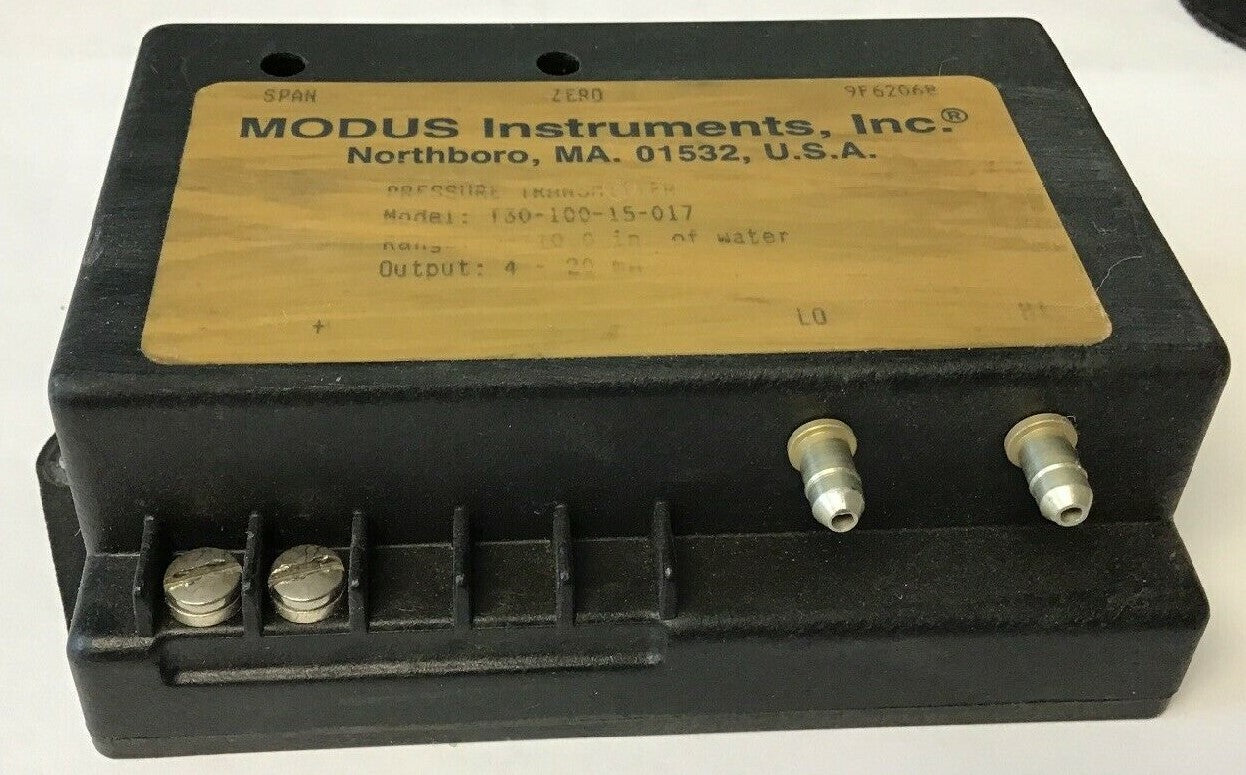 MODUS T30-100-15-017 PRESSURE TRANSMITTER 0-10.0 IN OF WATER 4-20mA2