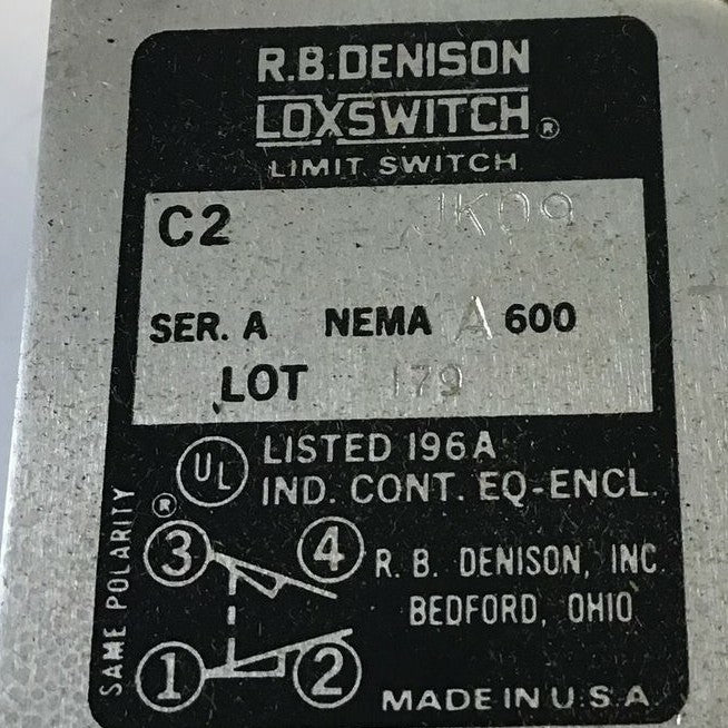 GOULD C2 JK09 LIMIT SWITCH SERIES A NEMA A600 2