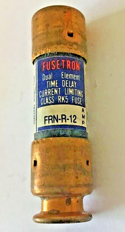 FUSETRON FRN-R-12 TIME DELAY FUSE CLASS RK5 250VAC 12A ****LOTOF7****0