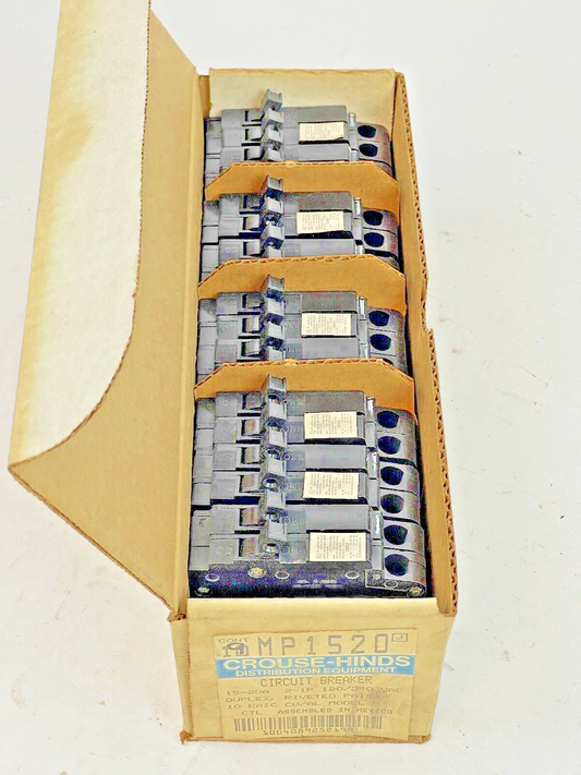 CROUSE-HINDS *BOX OF 9*-MP1520-2-1 POLE,15-20 A,240 VAC CIRCUIT BREAKER -MURRAY0