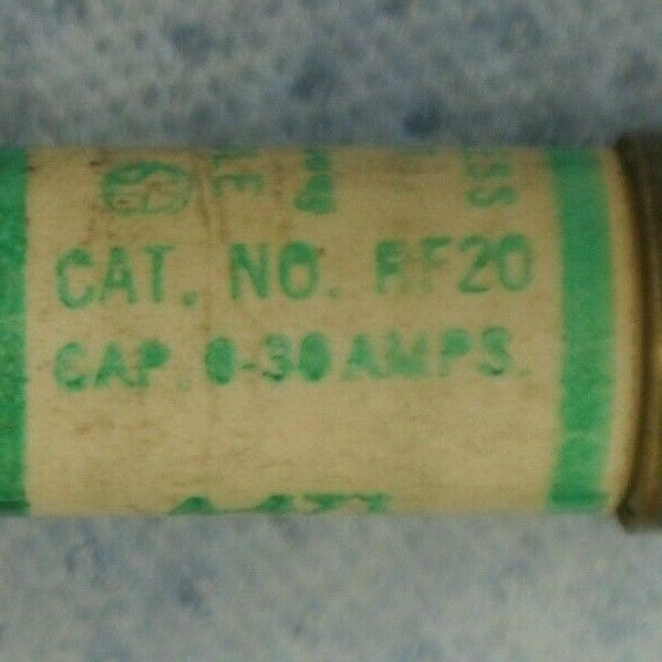 LOT of 9 / ECONOMY ERN20 & SHAWMUT RF20 RENEWABLE FUSES 30A / 250V NEW SURPLUS 2