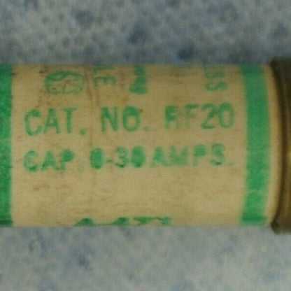 LOT of 9 / ECONOMY ERN20 & SHAWMUT RF20 RENEWABLE FUSES 30A / 250V NEW SURPLUS 2