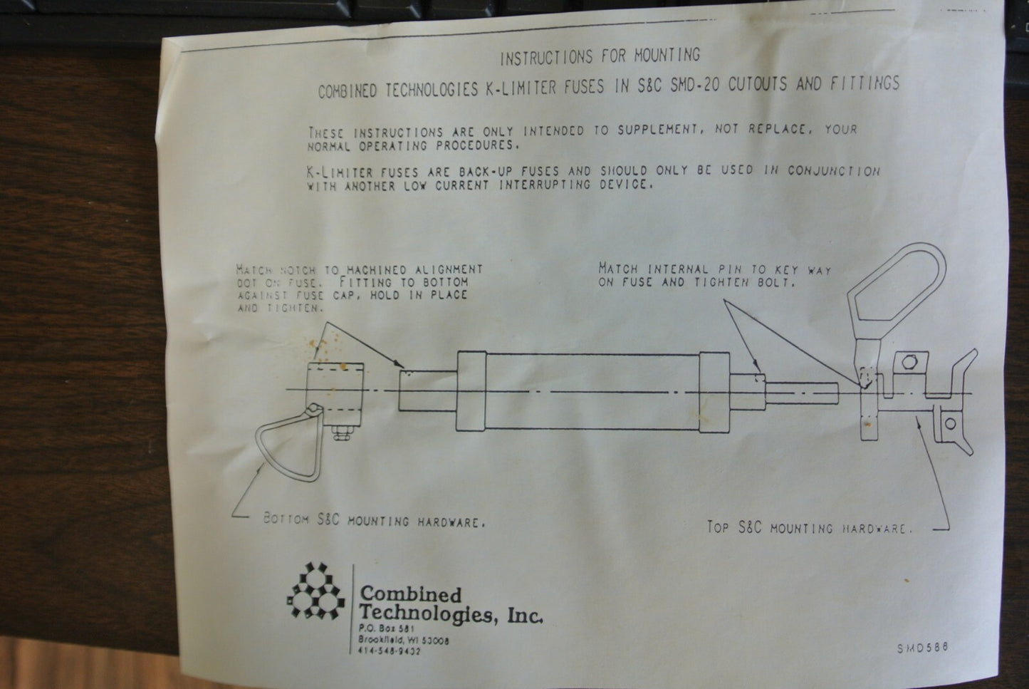 COMBINED TECHNOLOGIES 83K140 K-LIMITING FUSE / 1500A MIN. INT / NEW SURPLUS8