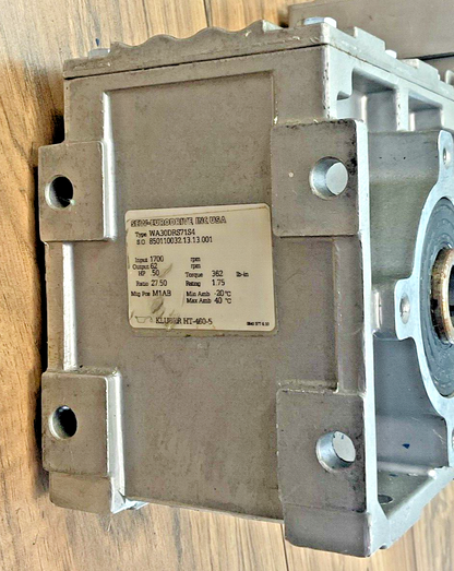 SEW-EURODRIVE WA30DRS71S4 GEAR MOTOR 1700/62RPM DUTY:CONT-S1  HP .50 RATIO 27.5012