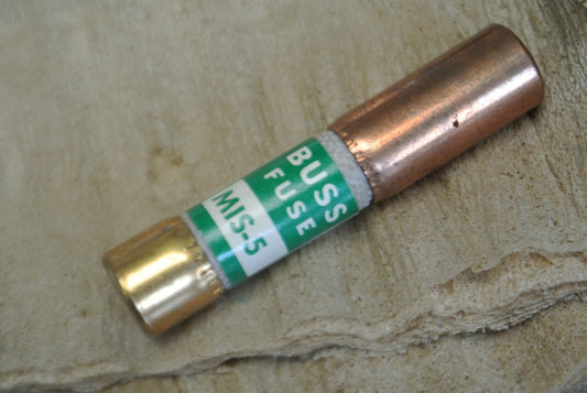 BUSS MIS-5 NON-TIME-DELAY PIN-INDICATING SUPPLEMENTAL FUSE 5A, 600V NEW SURPLUS0