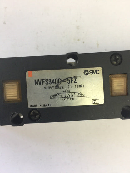 SMC NVFS3400-5FZ SOLENOID VALVE SUPPLY PRESS. 0.1-1.0MPa1