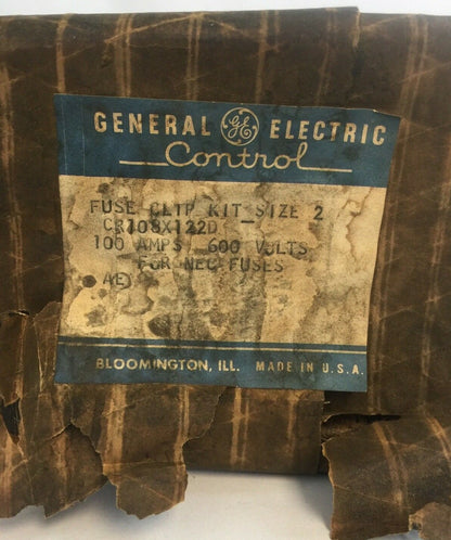 GE CR108X122D FUSE CLIP KIT SIZE 2 100AMP 600VOLTS FOR NEC FUSES0