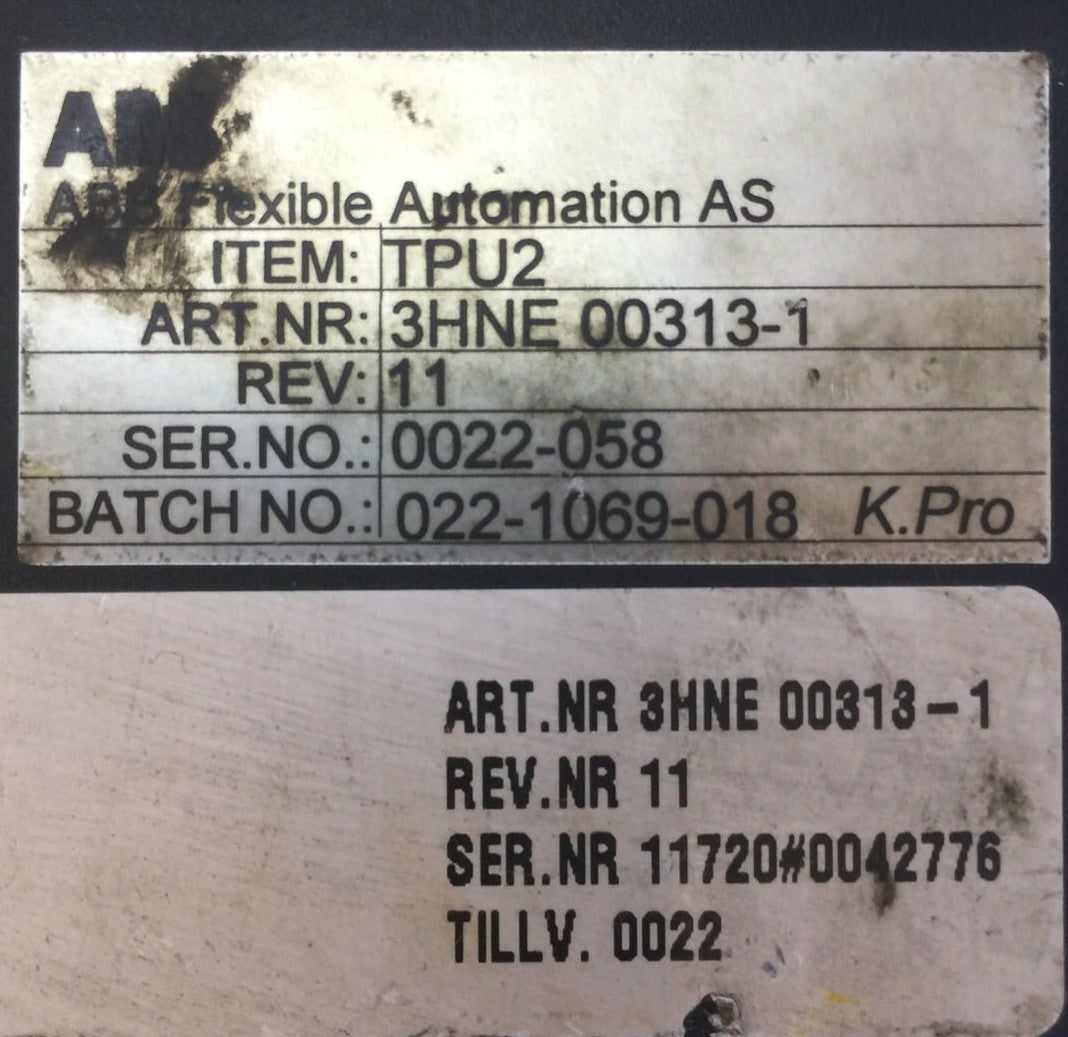 ABB TPU2 ART.NR 3HNE 00313-1 TEACH PENDANT REV 111