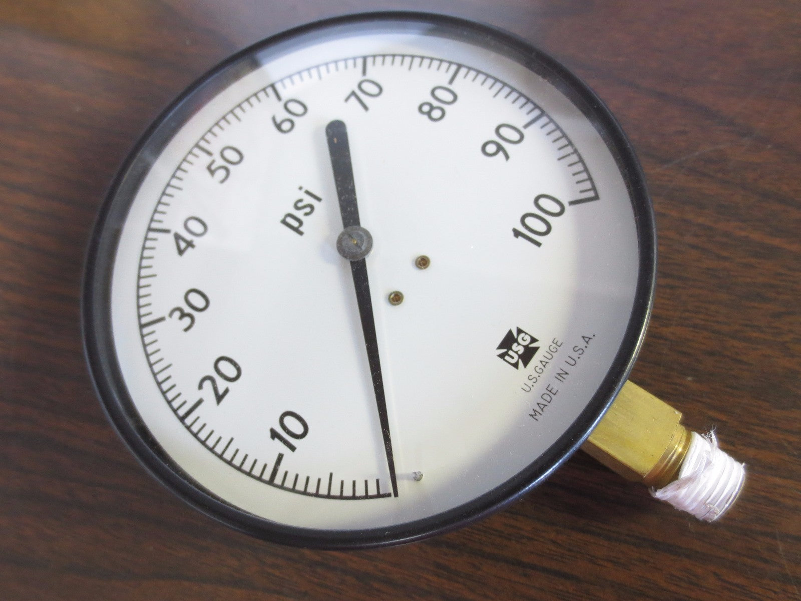 USG 158253 0-100 PSI GAUGE 4-1/2" DIAL - 1/4" ANPT LM - NEW SURPLUS - 1X7300