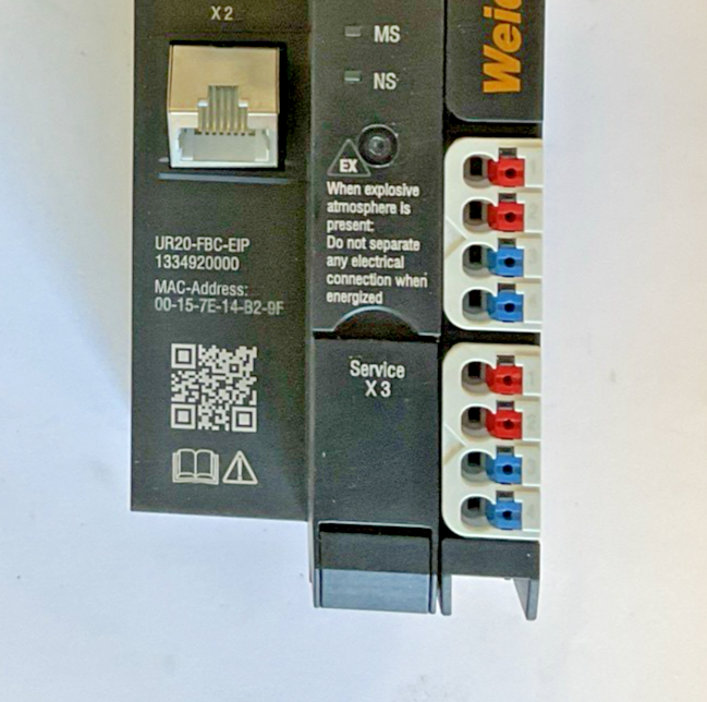 WEIDMULLER UR20-FBC-EIP ETHERNET GATEWAY HW:01.21.002