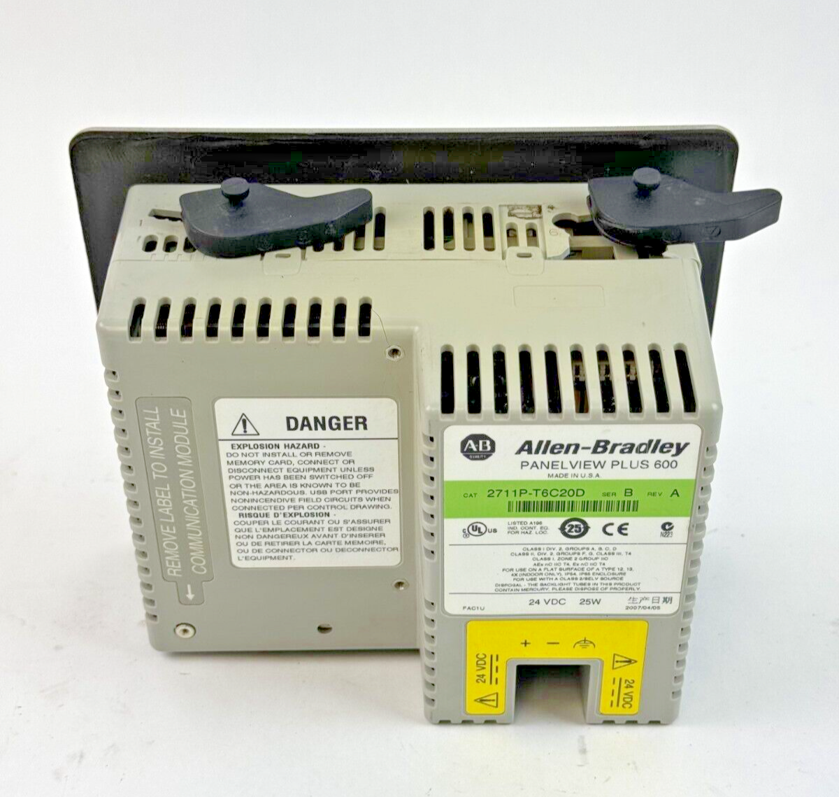 ALLEN-BRADLEY - 2711P-T6C20D SER. B REV. A - PANELVIEW PLUS 600 - 6" TOUCHSCREEN6