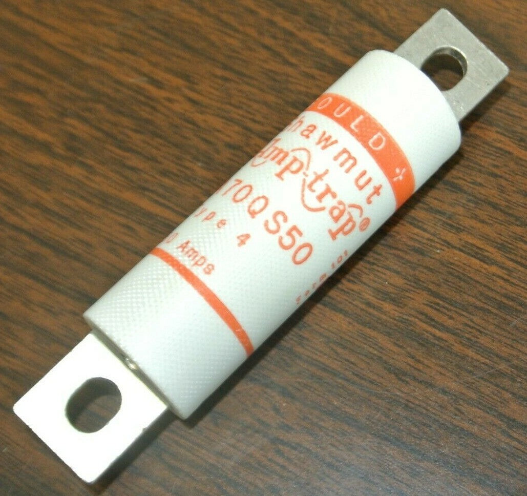 GOULD SHAWMUT A70QS50 AMP-TRAP SEMICONDUCTOR FUSE / 700VAC / 50A / NEW SURPLUS0