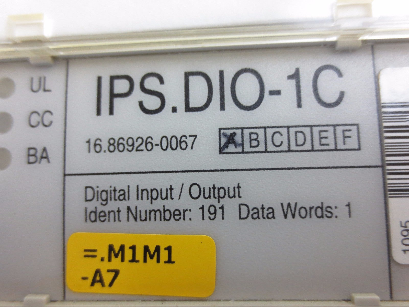 MAN ROLAND IPS.DIO-1C - Rev. A - DIGITAL INPUT/OUTPUT MODULE - 16.86926-0067  1