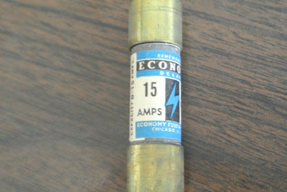ECONOMY F-1525 RENEWABLE FUSE / 15A / 250V / NEW SURPLUS / EACH0