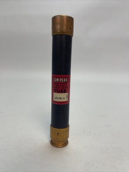 BUSSMANN LPS-RK 10 LOW-PEAK DUAL ELEMENT TIME-DELAY FUSE 10AMP 600VAC (LOT OF 6)1
