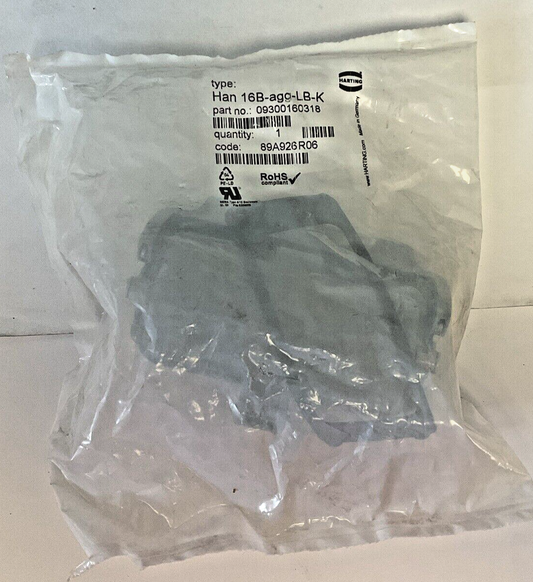HARTING HAN 16B-AGG-LB-K HINGED HOUSING CONNECTOR0