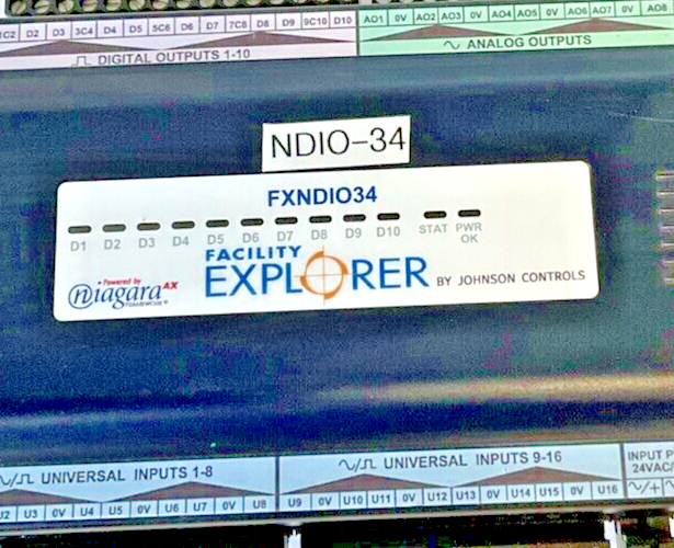 JOHNSON CONTROLS FXNDIO34 MODULE FACILITY EXPLORER1