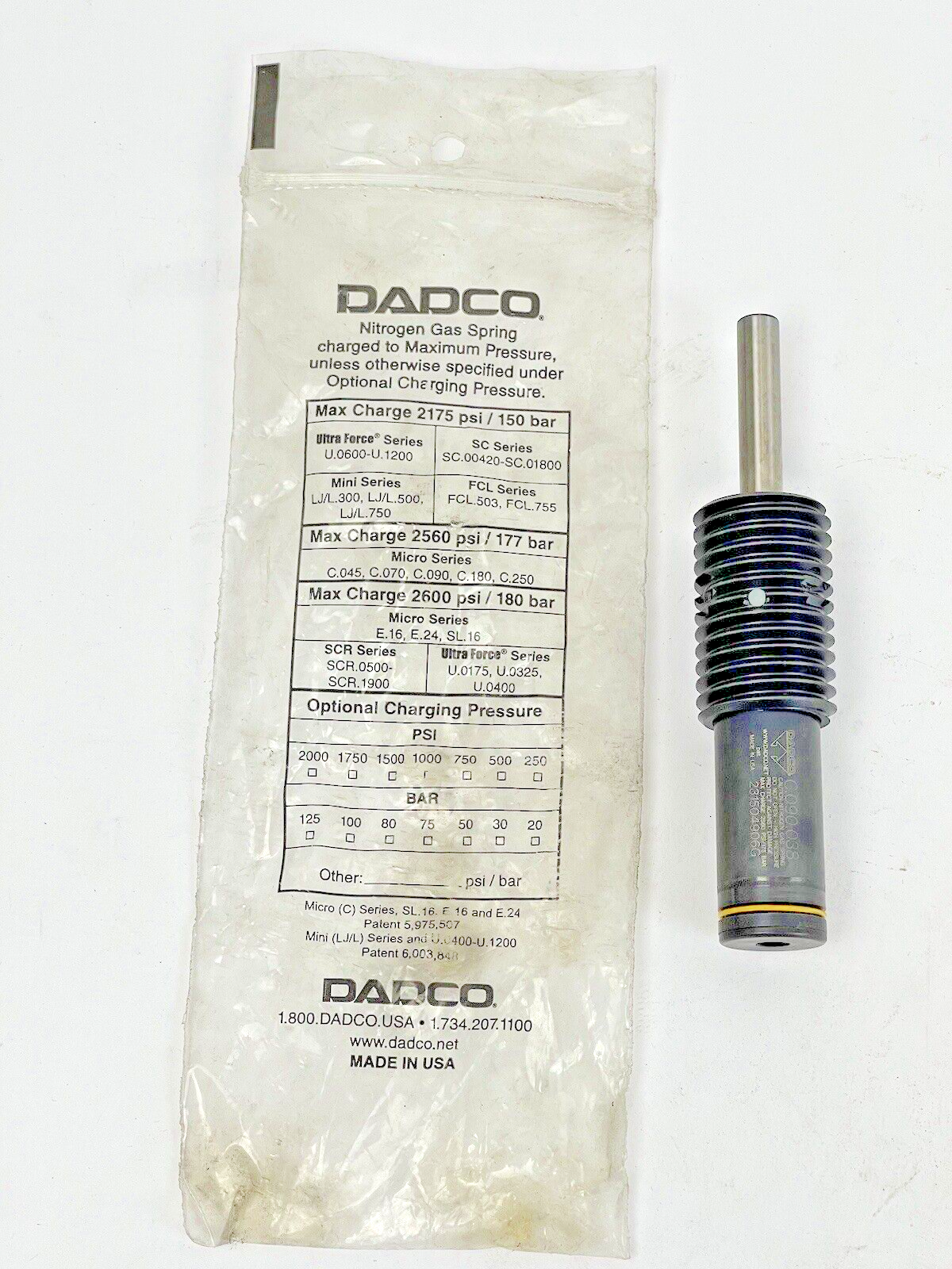 DADCO - C.090.038 - NITROGEN GAS SPRING - 2175 PSI - 150 BAR - ULTRA FORCE2