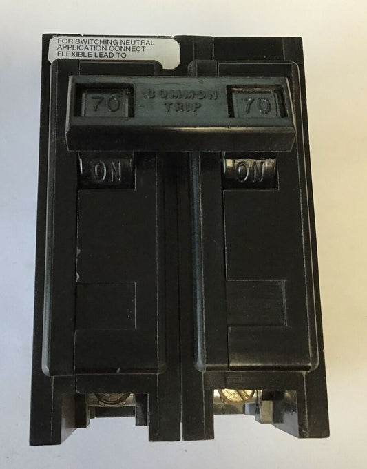 WESTINGHOUSE HQP2070 CIRCUIT BREAKER 120/240VAC 2POLE  QUICKLAG0