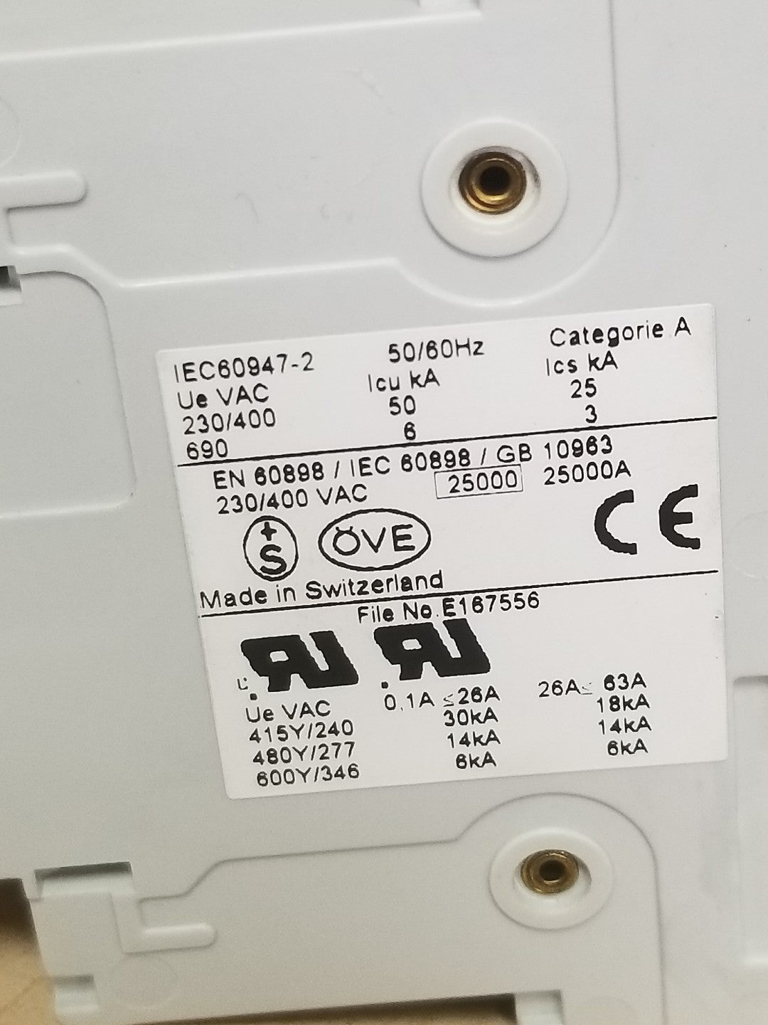 ABB BREAKER S503-B32 230/400V 50KA1