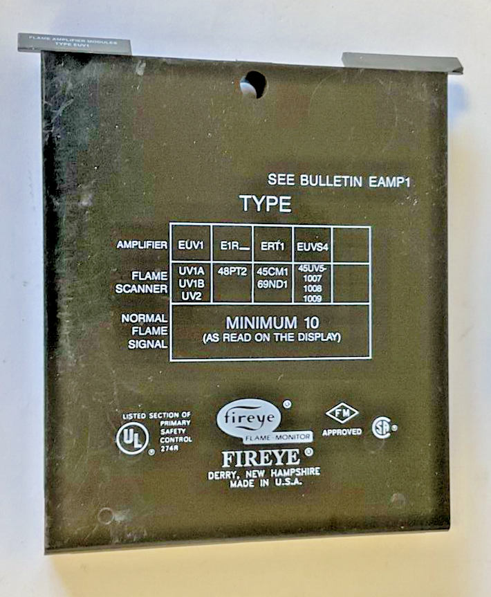 FIREYE EUV1 FLAME AMPLIFIER MODULE -EAMP10
