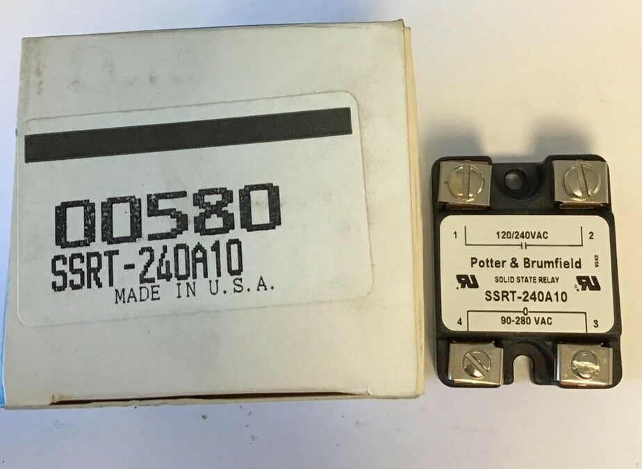 POTTER&BRUMFIELD SOLID STATE RELAY SSRT-240A10 120-280VAC***LOTOF3***1