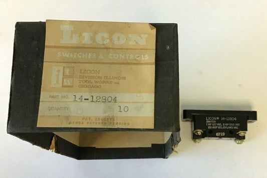 LICON 14-12804 SWITCH 2HP 480VAC 20A ***LOTOF10***0