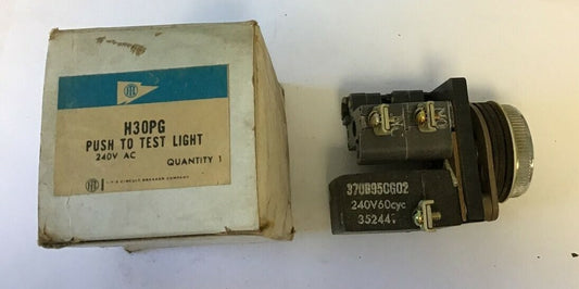 ITE H30PG PUSH TO TEST LIGHT BUTTON 240VAC 0