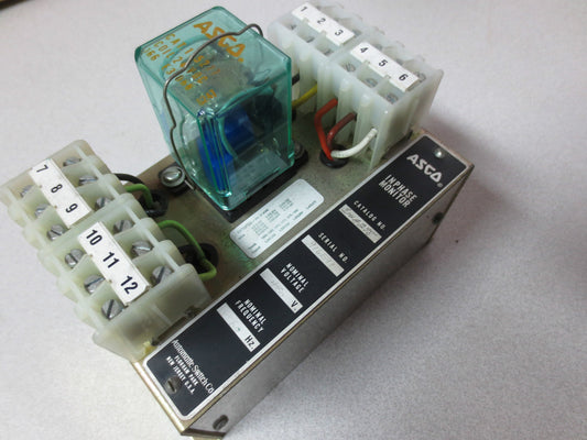 ASCO 214A298 INPHASE MONITOR 480V 60Hz - w/ 115277 RELAY, 24VDC COIL0