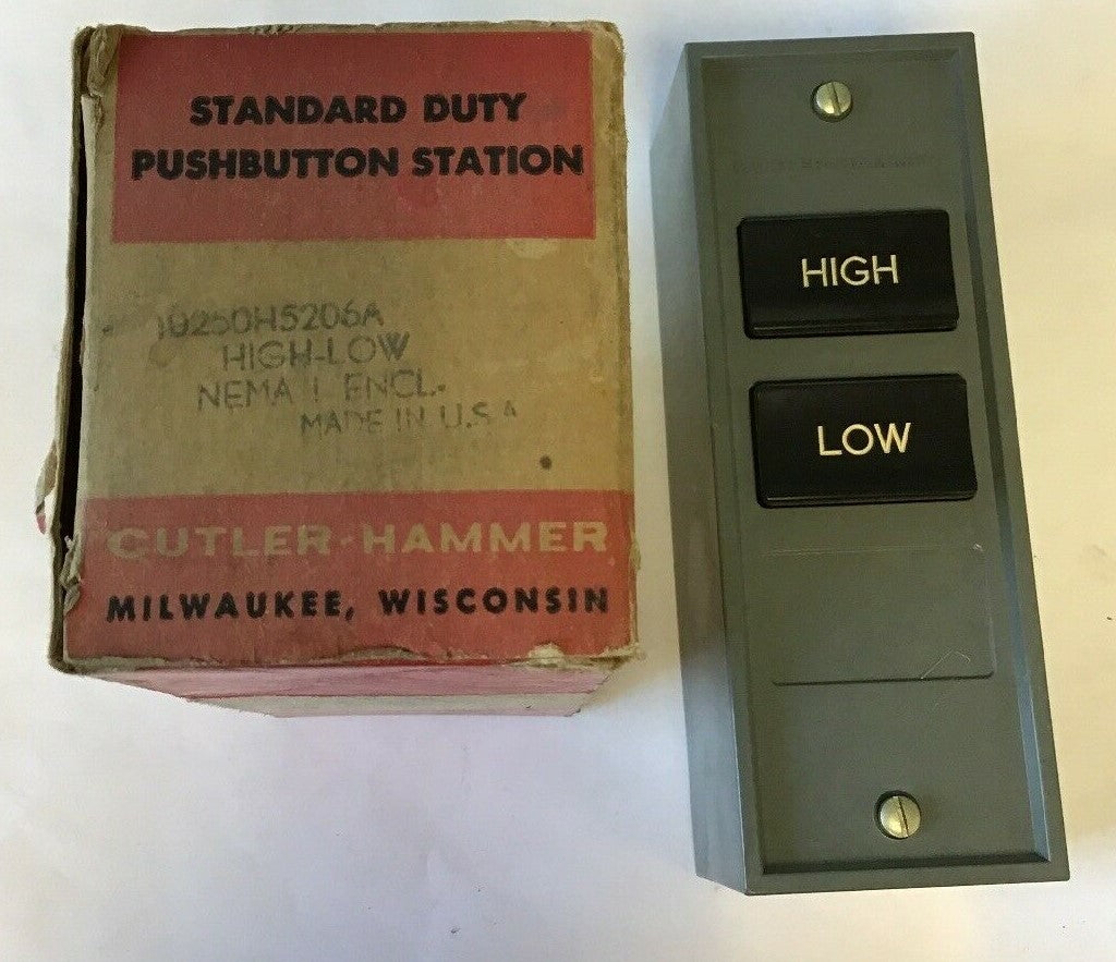 CUTLER HAMMER 10250H5206A STANDARD DUTY HIGH-LOW  PUSHBUTTON STATION0