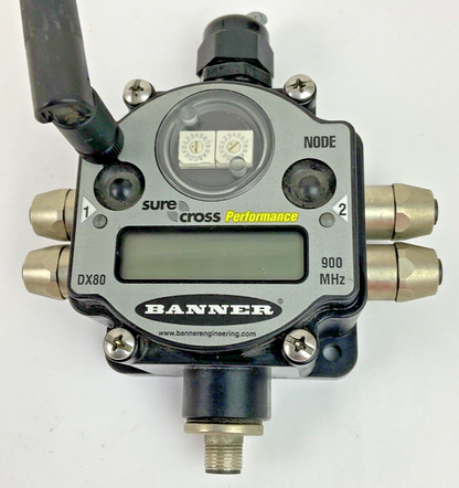 BANNER DX80N9X6S-P8 SURE CROSS PERFORMANCE 900MHZ NODE WITH ANTENNA2