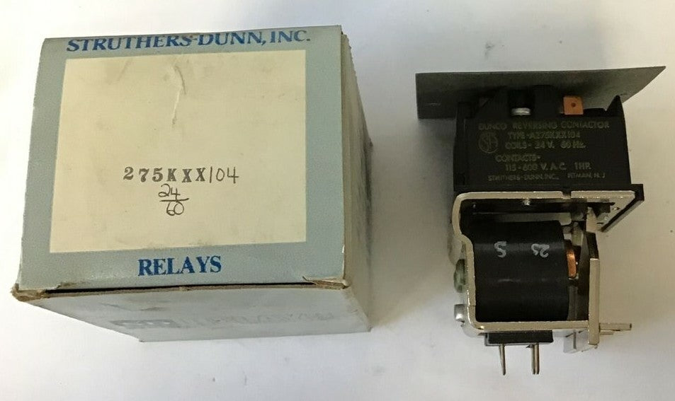 STRUTHERS-DUNN 275KXX104 REVERSING RELAY 24V 60HZ 115-600VAC 1HP0