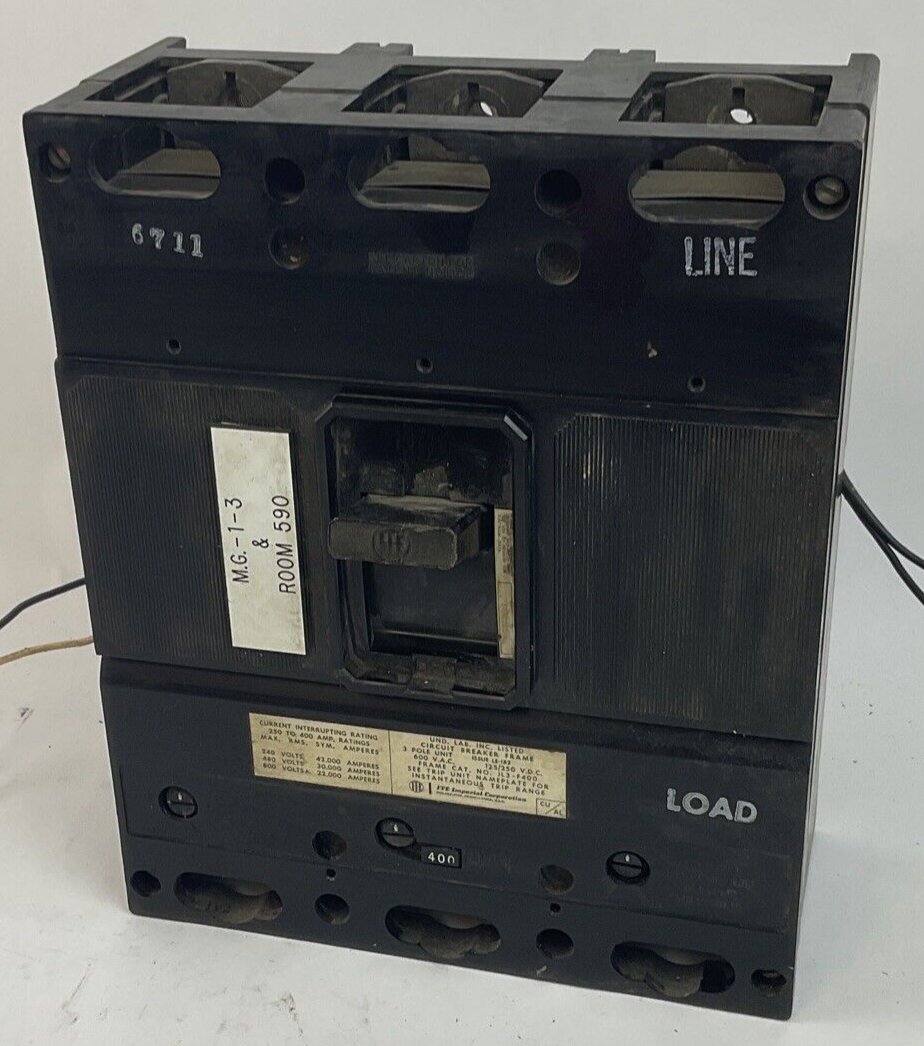 ITE JL3-F400 CIRCUIT BREAKER FRAME 400A 600VAC 125/250VDC 3POLE0
